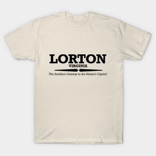 Lorton, VA - Black Print T-Shirt